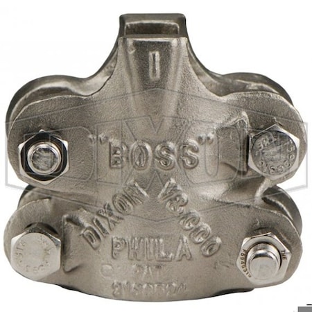 Dixon Boss 4-Bolt Clamp, 1-44/64 to 1-60/64 in Nominal, SS Band, Domestic RB14